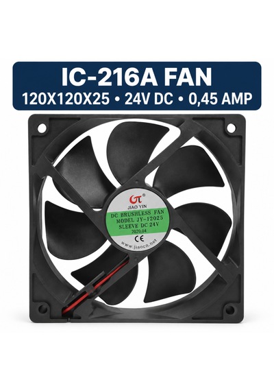 Jiao Yin 120x120x25 Mm 24v Dc 0,45a Kare Soğutma Fanı