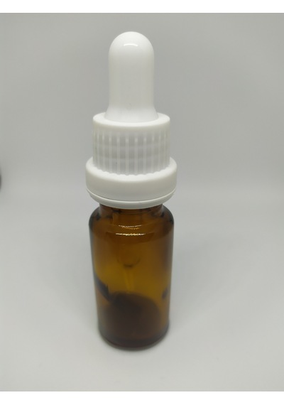 10Ml Cam Amber Şişe İnce Cam Damlalık Beyaz Kırılır Kapak(10 Ad.)