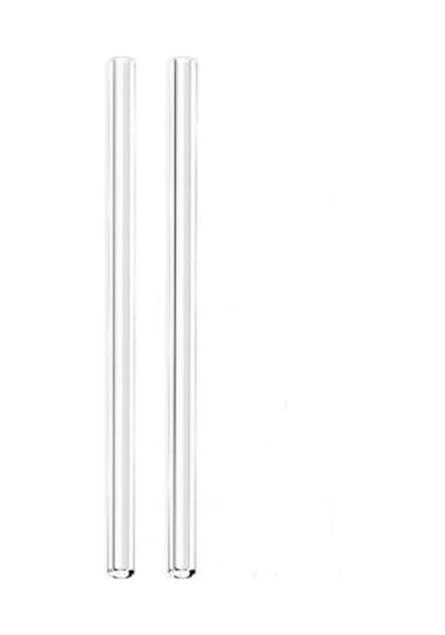 Şeffaf Düz Cam Pipet 2 Li Pipet 20 Cm Uzunluğunda Cam Pipet