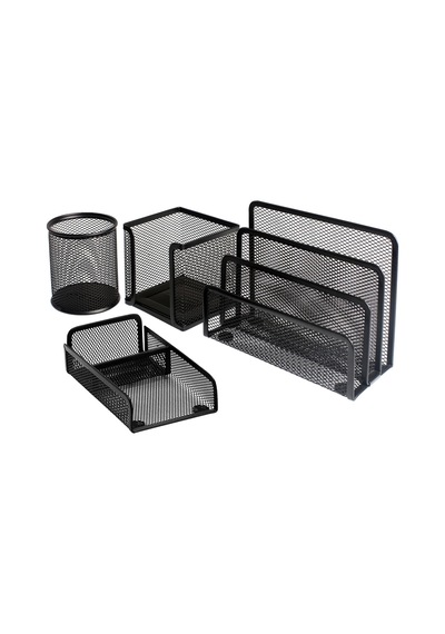 Bigpoint Metal Perfore 4'lü Set Siyah