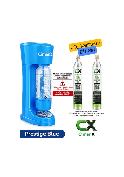 Soda Maker Blue Edition - İki Soda Kartuşlu Set Mavi