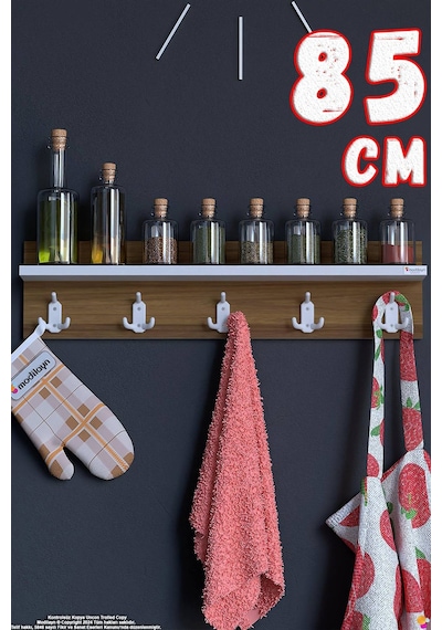 Kedi 15 Kancalı Mutfak Askısı 3'lü Set 71,4x19 Cm - Şık Tasarım, Çok Amaçlı Düzenleyici Ve Yer Tasarrufu Kahverengi Kedi 15 Kancalı Mutfak Askısı 3'lü Set 71,4x19 Cm - Şık Tasarım, Çok Amaçlı Düzenleyici Ve Yer Tasarrufu Kahverengi