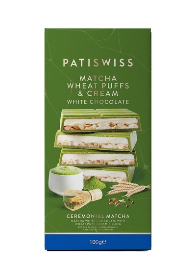 Buğday Patlaklı Krema Dolgulu Matchalı Beyaz Çikolata,100g