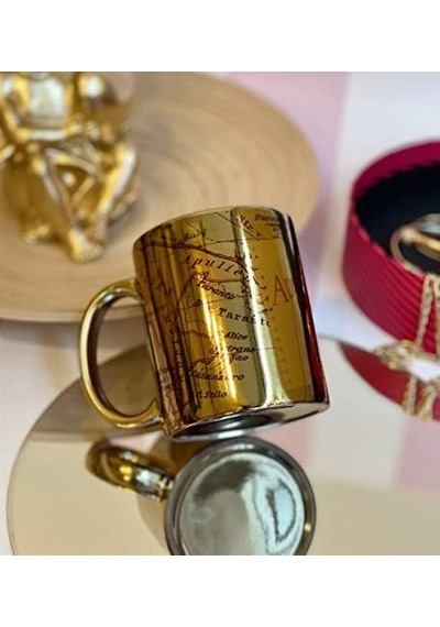 Travel Journal Tasarımlı Gold Kupa Acı Kahve