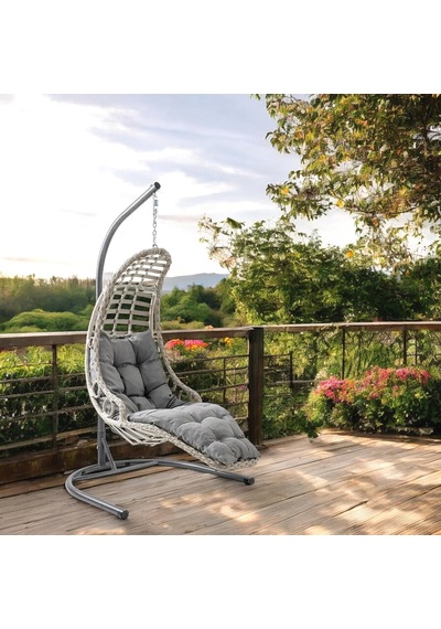 Tr Bodrum 1 Kişilik Rattan Bahçe Salıncağı Genel