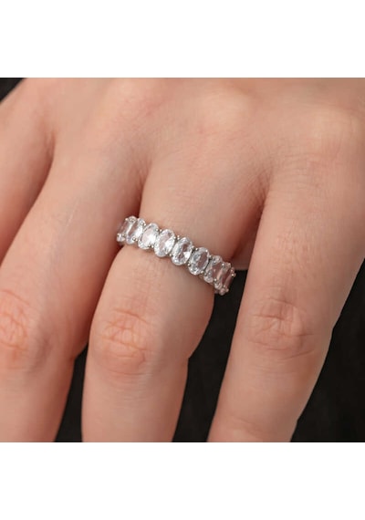 Stillove Gümüş Oval Taşlı Tamtur Kadın Yüzük T8727 Gümüş