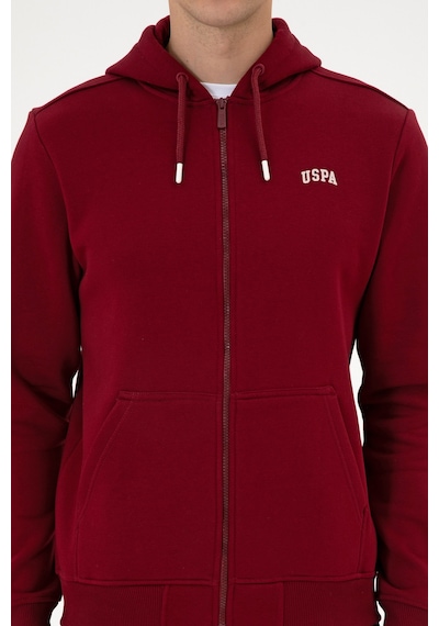 U.S. Polo Assn. Erkek Regular Fit Bordo Şardonlu Örme Hırka 50313755-VR014