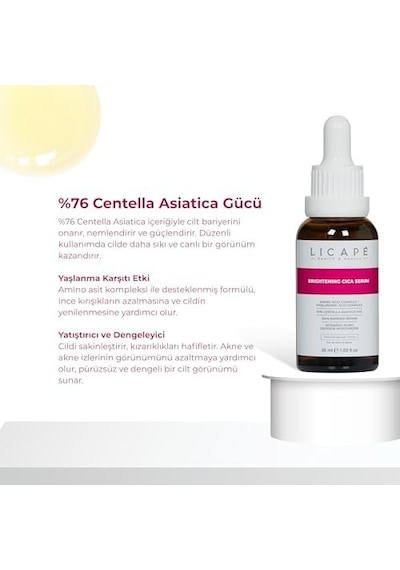 Licape%76 Centella Asiatica Aydınlatıcı Cica Serum 30ml 3 Paketi