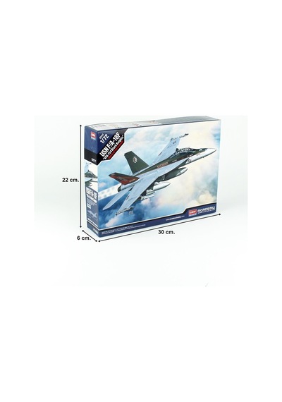 Academy 12577 1/72 Ölçek, Usn F/a-18f Vfa-154 Black Knights Savaş Uçağı, Plastik Model Kiti-55928
