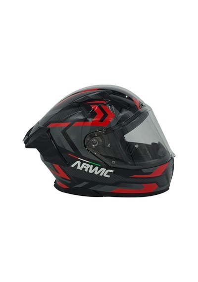 Arwic Fullface Motosiklet Kaskı Ar953 Draco Güneş Vizörlü Ece-r 22.06 Siyah-kırmızı