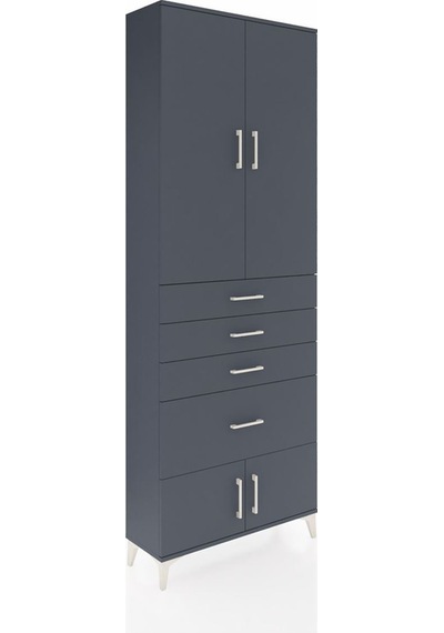 Arges Dolap 2 Raflı 4 Çekmeceli 4 Kapaklı 88x30x243 Antrasit-... Antrasit Arges Dolap 2 Raflı 4 Çekmeceli 4 Kapaklı 88x30x243 Antrasit-... Antrasit
