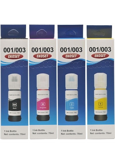 Ekoset Epson L1110 L3110 L3111 L3150 4 Renk Uyumlu Mürekkep 103 S