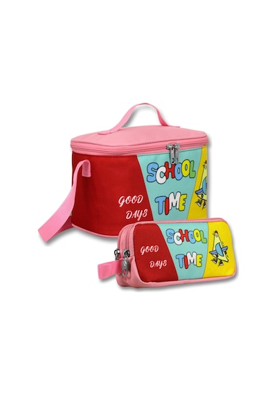 Ümit Çanta Yalıtımlı Beslenme Çantası Ve Kalemlik Seti Pembe - Yeşil Kız Çocuk School Time Baskılı Setumt6070 Kırmızı - Pembe Ümit Çanta Yalıtımlı Beslenme Çantası Ve Kalemlik Seti Pembe - Yeşil Kız Çocuk School Time Baskılı Setumt6070 Kırmızı - Pembe
