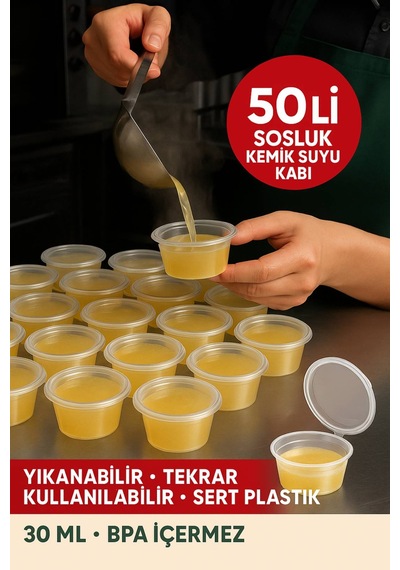 50'li Pkt 30 Ml Şeffaf Sosluk Diğer
