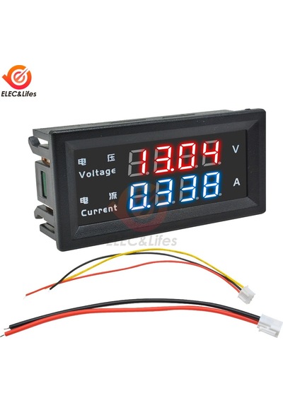 100v 3bit Kırmızı Mavi-m4430 Dc 100v 200v 500v 10a Elektronik Dijital Voltmetre Ampermetre 0.2 Kablo Bulucu & Test Cihazı 43850206
