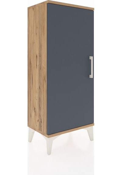 Arges Komodin 2 Raflı Tek Kapaklı 44x30x106 Çam-antrasit Atlas Çam