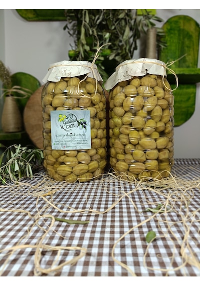 Aydın Yöresi Domat Cinsi Sofralık Tatlandırılmış Kırma Yeşil Zeytin 4 Kg
