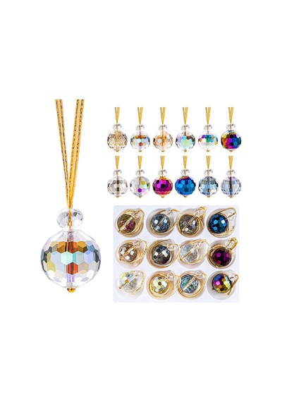 Windows, Kapılar Veya Balkonlar İçin Mükemmel Olan Köpüklü Suncatcher Kolye İle Kristal Cam Top Süsleri - Mini Noel Dekoru