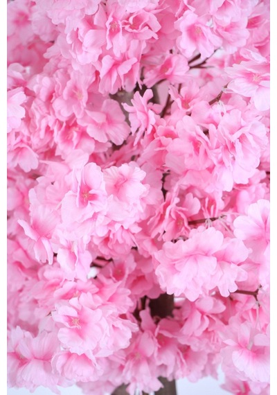 Alçı Saksıda Yapay Bahar Dalı Ağacı 105 Cm Pembe Ypcck