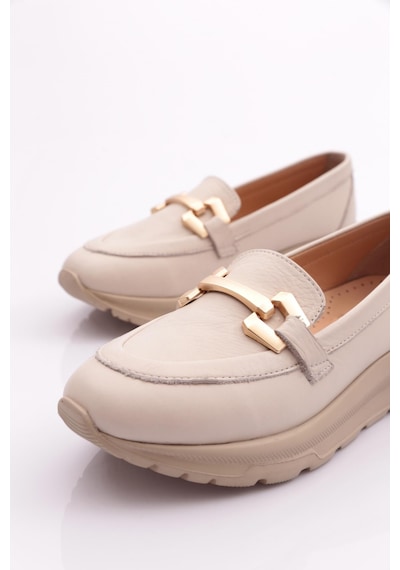 Dgn 459 Kadin Loafer Ayakkabi 459-1567-R0463 Ekru