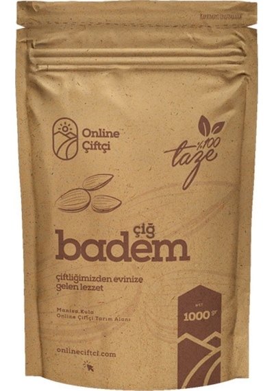 Online Çiftçi Çiğ Yerli Badem 1 KG