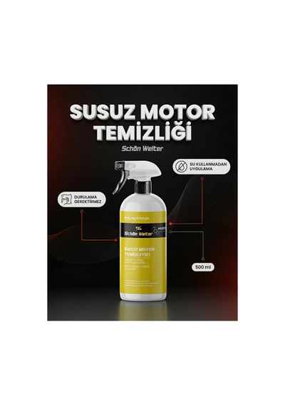Araç Oto Susuz Motor Temizleyici 500ml Sprey Mustang