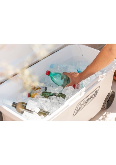 Coleman Xtreme Wheeled 100 Qt Tekerlekli Soğutucu Marine Buzluk 94.6 Lt Mz Beyaz