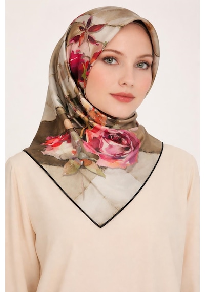 Aker Polyester Rayon Eşarp 7488769 Yeşil-siyah