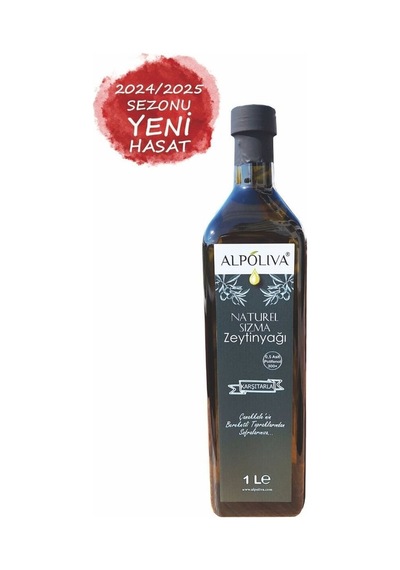 Naturel Sızma Zeytinyağı 1 Litre Karşıtarla Bahçemizden Alpoliva