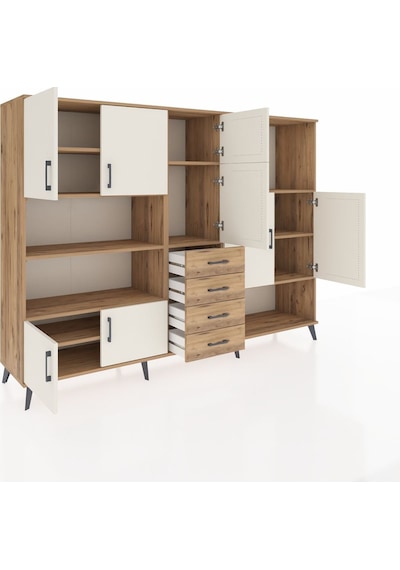 Hyperion Dolap 10 Raflı 4 Çekmeceli 8 Kapaklı 220x44x163 Çam-ayta Çam-aytaşı/çam Hyperion Dolap 10 Raflı 4 Çekmeceli 8 Kapaklı 220x44x163 Çam-ayta Çam-aytaşı/çam