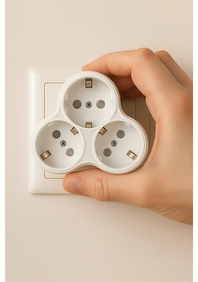 Tr Golyat 3'lü Topraklı Priz Çoklayıcı Fiş,16a, 250v Elektrik Değeri, Maksimum 3600w Güç Kapasitesi, Dayanıkl 0