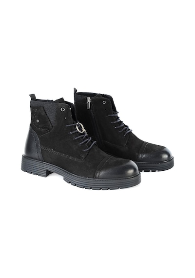 Pierre Cardin 77650 Nubuk Siyah %100 Deri Erkek Bot 001