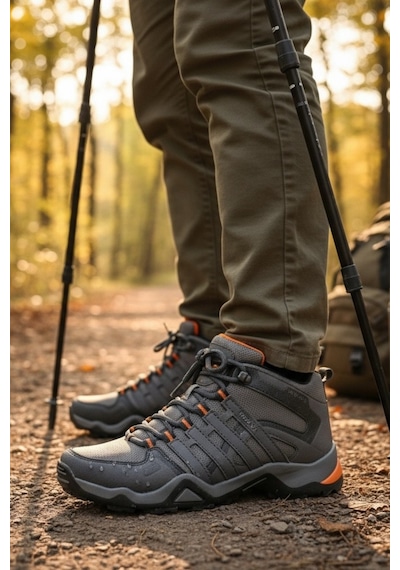 Enoch Erkek Füme Turuncu Su Geçirmez Outdoor Trekking Ve Doğa Yürüyüş Botu Turuncu