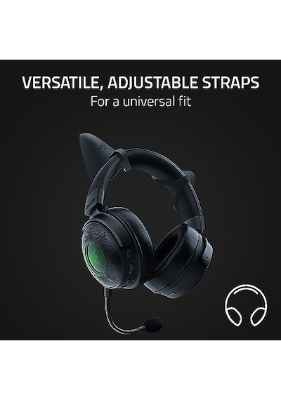 Kitty Ears V2 - Evrensel Fit Clip-on Kitty Ears Kulaklıklar İçin Clip-on Kitty Ears, Çok Yönlü, Aya