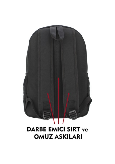 Dada Siyah Renk Kadın Sırt Çantası Gündelik Spor Okul Su Geçirmez Kumaş