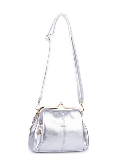 Nas Bag Burslu Klipsli Vintage Omuz Ve Çapraz Çanta 23x20 Cm Ebatlarındadır Gümüş