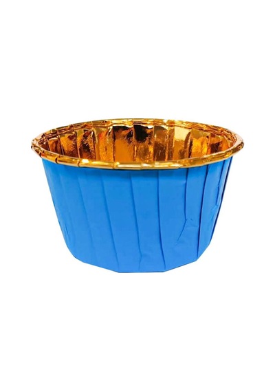Muffin Kek Kapsülü Mavi Içi Gold 25 Li