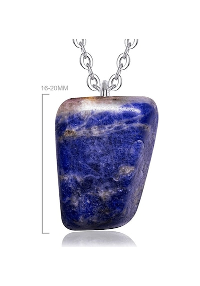 Erilsa Sertifikalı Ham Doğal Işlenmemiş Lapis Lazuli Taşı Kolye Çok Renkli