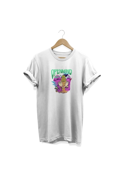 Openmind Baskılı Beyaz T-shirt Beyaz
