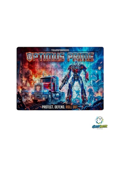 Ghostbastır Design Transformers Optimus Prime 99 Parça Ayaklı Puzzle Dekoratif Çocuk Yapbozu 0210