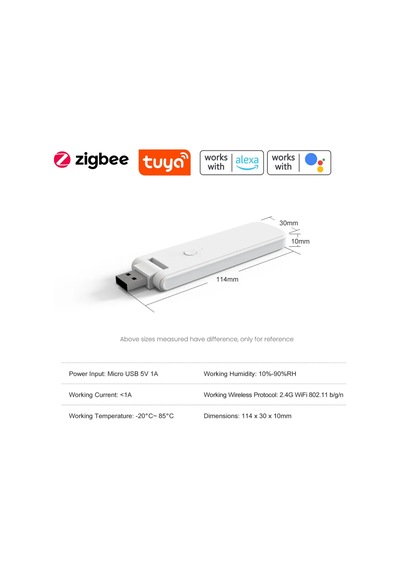 Tuya Uyumlu Usb Zigbee + Bluetooth Gateway