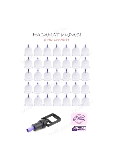 100 Adet 6 Numara Hacamat Hacamat & Masaj Kupası