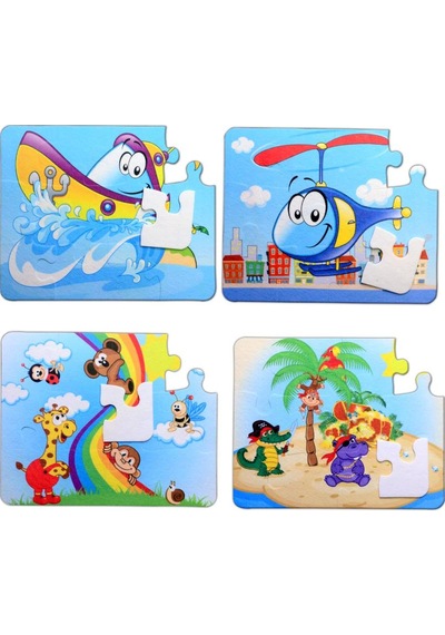 4 Set 48 Parça Tox Tekne . Helikopter Ve Gökkuşağı 3+ Keçe Yapb