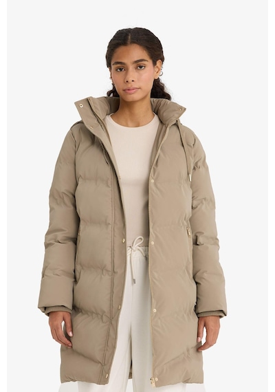 Defacto Regular Fit Kapüşonlu Fermuarlı Parka F2876AX25WN Kahve