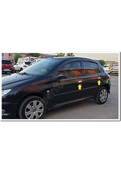 Peugeot 206 Krom Kapı Kolu 1998-2012 4 Kapı Paslanmaz Çelik