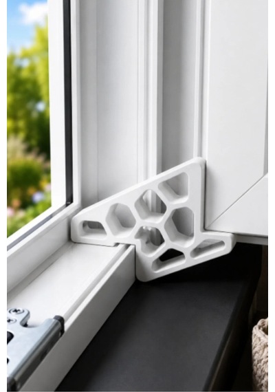 Beyaz- Pencere - Kapı Sabitleyici Stoper / Rüzgar Önleyici Cam Tutucu - 3dmakerprint