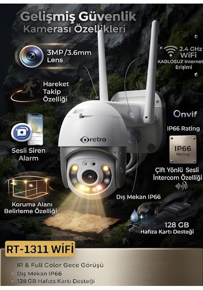 Rt-1311a-wf Wifi Smart 3mp Pt Kamera