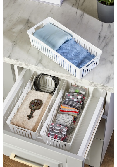 3 Lü Dolap İçi Takı Makyaj Organizer - Çekmece İçi Düzenleyici Set Plastik 35 X 26 Beyaz Tr Diğer