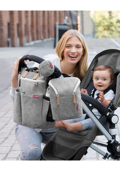 Skip Hop Duo Bebek Bakım Çantası IB10161 Gri Melanj