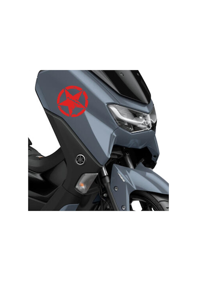 Deeb Army Yamaha Nmax Yıldız Sticker Etiket Mat Kırmızı 2 Adet